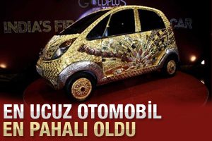 Altınla kaplanan 8 milyon liralık otomobil