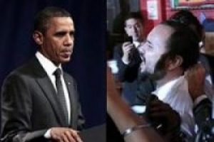Obama protesto karşısında 5 kez kekeledi