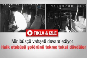 Minib&uuml;s&ccedil;&uuml;ler otob&uuml;s s&uuml;r&uuml;c&uuml;s&uuml;n&uuml; işte b&ouml;yle d&ouml;vd&uuml;