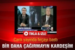 Canlı yayında s&ouml;z&uuml;m&uuml; kesmeyin diye bağırdı