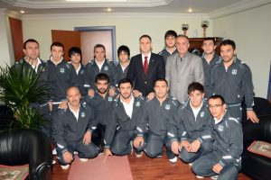 G&uuml;reş&ccedil;ilerden Şahin'e moral ziyareti