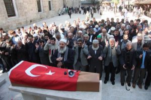 Bursa'da şehitler i&ccedil;in gıyabi cenaze namazı kılındı