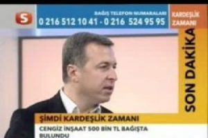 Canlı yayında rekor bağış