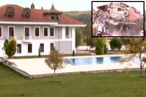 Trilyonluk villayı belediye ekipleri b&ouml;yle yıktı