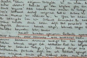 İşte b&ouml;l&uuml;c&uuml;başının el yazısıyla Kandil talimatı
