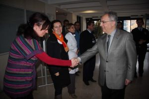Emniyet M&uuml;d&uuml;r&uuml; Halil Yılmaz personel ile vedalaştı