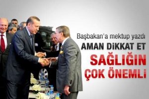 Ko&ccedil;'tan Başbakan'a ge&ccedil;miş olsun mektubu
