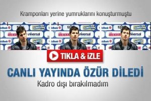 Emre Bel&ouml;zoğlu, canlı yayında &ouml;z&uuml;r diledi