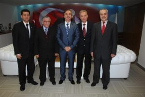 Bal-G&ouml;&ccedil; adayı &Ouml;zkan'dan başkan Keskin'e ziyaret