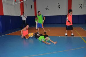 Sınav'da sokak basketbolu heyecanı