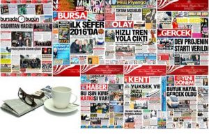 Bursa yerel gazetelerinde 2011'in son manşetleri
