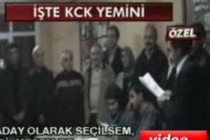 İşte şok g&ouml;r&uuml;nt&uuml;ler... KCK'lılar BDP'ye b&ouml;yle yemin ettiriyor