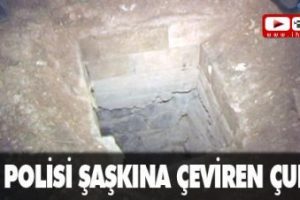 Polisi şaşkına &ccedil;eviren &ccedil;ukur