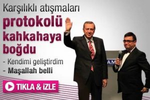 Başbakan Erdoğan ile atışmaları kahkahaya boğdu