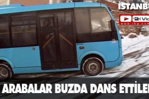 Arabalar buzda dans ettiler