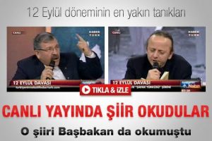 12 Eyl&uuml;l tanıkları şiir okudu