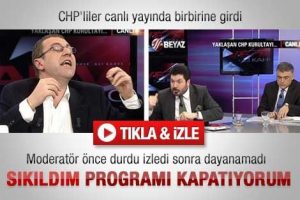 Moderat&ouml;r canlı yayında CHP'li konuklara saydırdı
