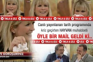 Canlı yayında kriz ge&ccedil;irten hayvan muhabbeti