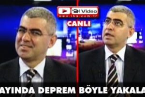 Deprem canlı yayında yakaladı