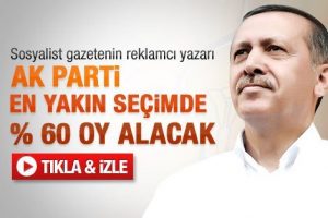 Ak Parti se&ccedil;imde y&uuml;zde 60 oy alacak
