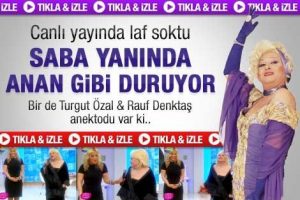 Saba T&uuml;mer'e canlı yayında soğuk duş