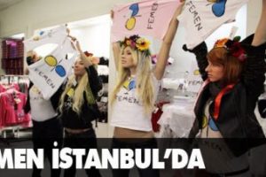 Femen İstanbul'da...G&ouml;ğ&uuml;slerimizle T&uuml;rk kadınlarını savunuyoruz