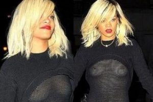 Rihanna sutyensiz yakalandı