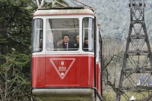 Ali Babacan'ın teleferik keyfi