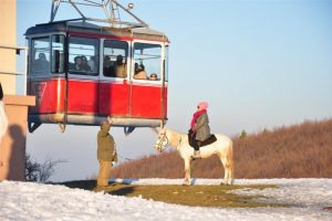 Turistlerin Uludağ'da at keyfi