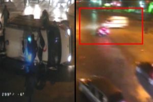 Kazaya giden ambulansa b&ouml;yle &ccedil;arptı
