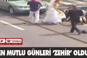 Gelinle damadın en mutlu g&uuml;nleri b&ouml;yle zehir oldu