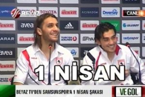 Futbolculara yapılan şaka, y&uuml;reklerini ağzına getirdi