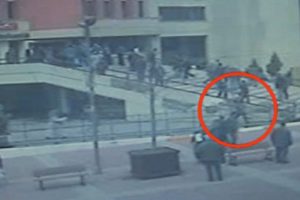 Patlama sonrası panik kamerada
