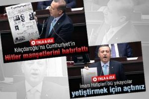 Erdoğan, Kılı&ccedil;daroğlu'na Hitler manşetini hatırlattı