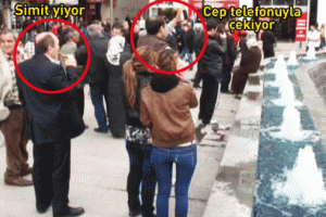 İntihar girişimini &ccedil;ay i&ccedil;erek seyrettiler
