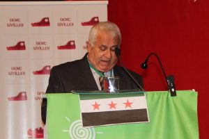 Bursa'da Suriyeli muhaliflerin katıldığı toplantıda bayrak krizi