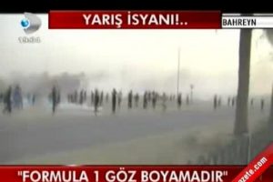 Formula 1 istemeyenler polisle &ccedil;atıştı