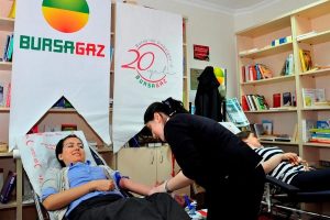 Bursagaz personelinden kan bağışı