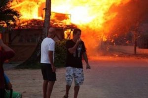 Survivor'da yangın paniği