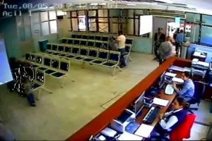 Hastanede dehşet kamerada