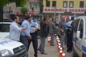 Pazarcıların kavgasında sıcak anlar