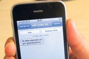 SMS'i al sigarayı bırak