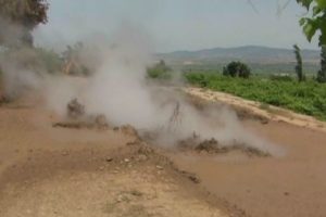 Sıcak su &ccedil;ıkan b&ouml;lgede ikinci patlama