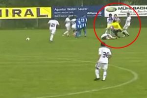 B&ouml;yle şanssız hakem g&ouml;r&uuml;lmedi!