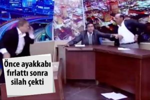 Canlı yayında silah &ccedil;ekti
