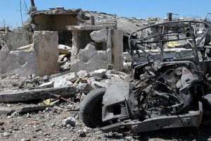 Esed L&uuml;bnan k&ouml;y&uuml;n&uuml; bombaladı