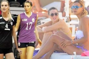 Voleybolcu g&uuml;zeller mankenleri aratmadı