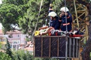 5 metreden betona &ccedil;akıldı