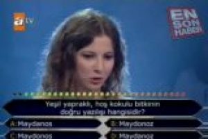 Yarışmacı maydanoz sorusuyla elendi