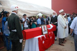 Şehit ere ağıtlı veda